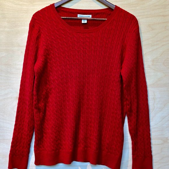 ❤️ Amazon Crew Scoop Neck Sweater Essential Staple Basic Women's Size XL - Picture 1 of 6